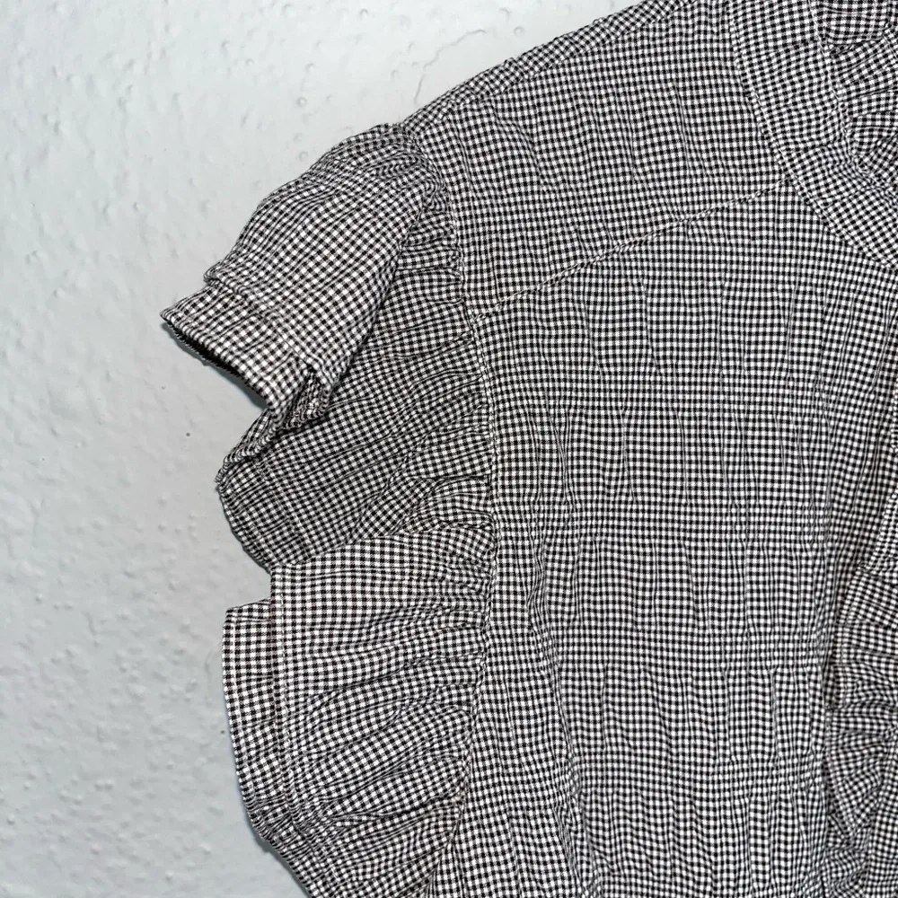 DKNY Women's Ruffle Sleeve Top - Gray - Picture 6 of 6